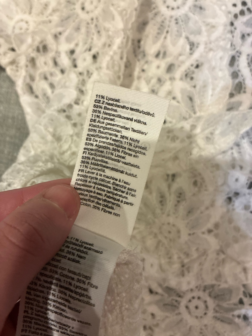 & Other Stories White Lace Short-Sleeve Button-Up Shirt - Picture 5 of 5